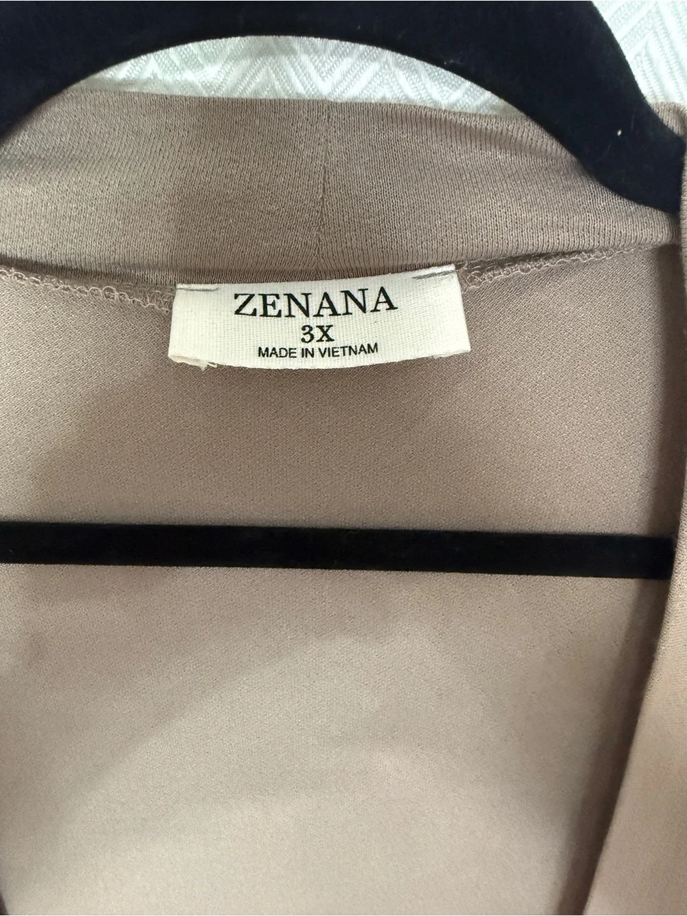 Zenana Dolman Sleeve Open-Front Pocketed Cardigan in Taupe Size 3X